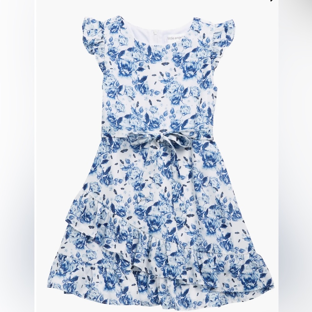 Little Angels Flutter sleeve Dress. Size 5